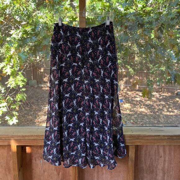 Boden Women's Navy Union Jack Midi Skirt 6R - Picture 2 of 8